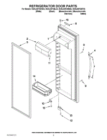 06 - Refrigerator Door Parts parts for Kitchenaid Refrigerator KSRJ25FXMS03 from AppliancePartsPros.com