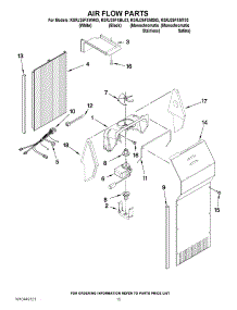 09 - Air Flow Parts parts for Kitchenaid Refrigerator KSRJ25FXMS03 from AppliancePartsPros.com