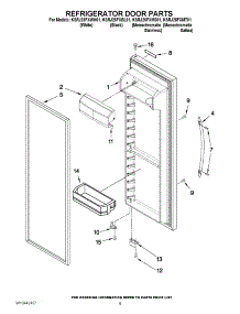 06 - Refrigerator Door Parts parts for Kitchenaid Refrigerator KSRJ25FXMS01 from AppliancePartsPros.com