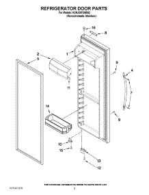 06 - Refrigerator Door Parts parts for Kitchenaid Refrigerator KSRJ25FXMS02 from AppliancePartsPros.com