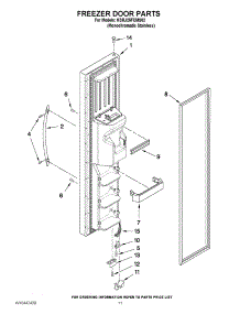 07 - Freezer Door Parts parts for Kitchenaid Refrigerator KSRJ25FXMS02 from AppliancePartsPros.com