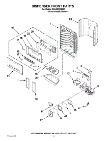 08 - Dispenser Front Parts parts for Kitchenaid Refrigerator KSRJ25FXMS02 from AppliancePartsPros.com