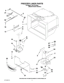 02 - Freezer Liner Parts parts for Kitchenaid Refrigerator KFIL27CXMS4 from AppliancePartsPros.com
