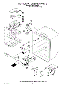 03 - Refrigerator Liner Parts parts for Kitchenaid Refrigerator KFIL27CXMS4 from AppliancePartsPros.com