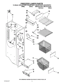 04 - Freezer Liner Parts parts for Kitchenaid Refrigerator KSRJ25FXMT01 from AppliancePartsPros.com