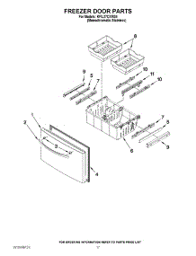 09 - Freezer Door Parts parts for Kitchenaid Refrigerator KFIL27CXMS4 from AppliancePartsPros.com