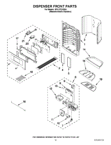 10 - Dispenser Front Parts parts for Kitchenaid Refrigerator KFIL27CXMS4 from AppliancePartsPros.com