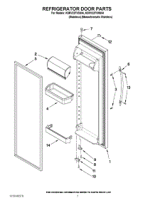 05 - Refrigerator Door Parts parts for Kitchenaid Refrigerator KSRV22FVMS04 from AppliancePartsPros.com