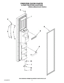 06 - Freezer Door Parts parts for Kitchenaid Refrigerator KSRV22FVMS04 from AppliancePartsPros.com
