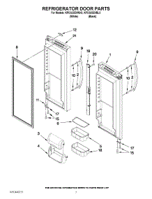 04 - Refrigerator Door Parts parts for Kitchenaid Refrigerator KFCS22EVBL3 from AppliancePartsPros.com