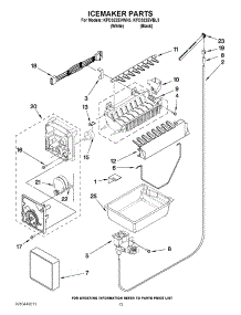 07 - Icemaker Parts parts for Kitchenaid Refrigerator KFCS22EVBL3 from AppliancePartsPros.com