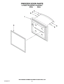 08 - Freezer Door Parts parts for Kitchenaid Refrigerator KFCS22EVBL3 from AppliancePartsPros.com