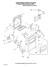 07 - Dispenser Front Parts parts for Kitchenaid Refrigerator KSRV22FVSS04 from AppliancePartsPros.com