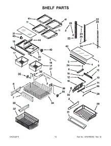 06 - Shelf Parts parts for Kitchenaid Refrigerator KBFS22EWMS4 from AppliancePartsPros.com