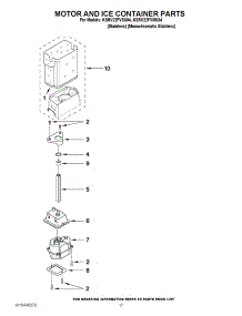 10 - Motor And Ice Container Parts parts for Kitchenaid Refrigerator KSRV22FVSS04 from AppliancePartsPros.com