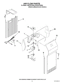 11 - Air Flow Parts parts for Kitchenaid Refrigerator KSRV22FVSS04 from AppliancePartsPros.com