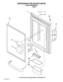 04 - Refrigerator Door Parts parts for Kitchenaid Refrigerator KBRS20EVBL4 from AppliancePartsPros.com