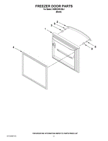 06 - Freezer Door Parts parts for Kitchenaid Refrigerator KBRS20EVBL4 from AppliancePartsPros.com