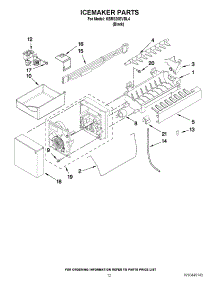07 - Icemaker Parts parts for Kitchenaid Refrigerator KBRS20EVBL4 from AppliancePartsPros.com