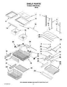 08 - Shelf Parts parts for Kitchenaid Refrigerator KBRS20EVBL4 from AppliancePartsPros.com