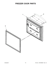 07 - Freezer Door Parts parts for Kitchenaid Refrigerator KBFS22EWMS4 from AppliancePartsPros.com