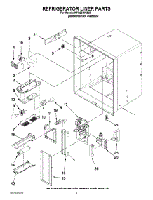 02 - Refrigerator Liner Parts parts for Kitchenaid Refrigerator KFIS20XVMS8 from AppliancePartsPros.com