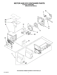 04 - Motor And Ice Container Parts parts for Kitchenaid Refrigerator KFIS20XVMS8 from AppliancePartsPros.com