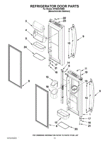07 - Refrigerator Door Parts parts for Kitchenaid Refrigerator KFIS20XVMS8 from AppliancePartsPros.com