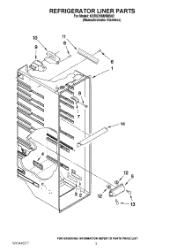 02 - Refrigerator Liner Parts parts for Kitchenaid Refrigerator KSRS25MWMS02 from AppliancePartsPros.com