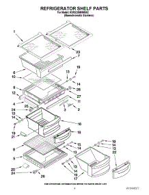 03 - Refrigerator Shelf Parts parts for Kitchenaid Refrigerator KSRS25MWMS02 from AppliancePartsPros.com
