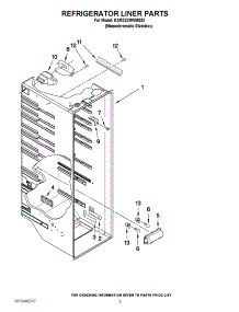 02 - Refrigerator Liner Parts parts for Kitchenaid Refrigerator KSRS22MWMS02 from AppliancePartsPros.com