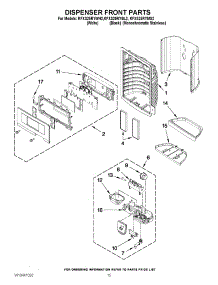 08 - Dispenser Front Parts parts for Kitchenaid Refrigerator KFXS25RYWH2 from AppliancePartsPros.com