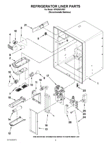 02 - Refrigerator Liner Parts parts for Kitchenaid Refrigerator KFIS20XVMS7 from AppliancePartsPros.com