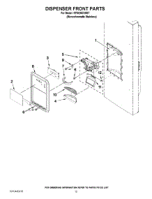 08 - Dispenser Front Parts parts for Kitchenaid Refrigerator KFIS20XVMS7 from AppliancePartsPros.com