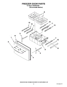 09 - Freezer Door Parts parts for Kitchenaid Refrigerator KFIS20XVMS7 from AppliancePartsPros.com