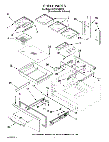 03 - Shelf Parts parts for Kitchenaid Refrigerator GZ25FSRXYY0 from AppliancePartsPros.com