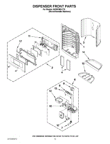 08 - Dispenser Front Parts parts for Kitchenaid Refrigerator GZ25FSRXYY0 from AppliancePartsPros.com