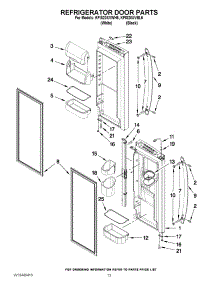 07 - Refrigerator Door Parts parts for Kitchenaid Refrigerator KFIS20XVBL5 from AppliancePartsPros.com