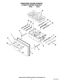 09 - Freezer Door Parts parts for Kitchenaid Refrigerator KFIS20XVWH5 from AppliancePartsPros.com