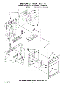12 - Dispenser And Front Parts parts for Kitchenaid Refrigerator KSSS48QTX04 from AppliancePartsPros.com