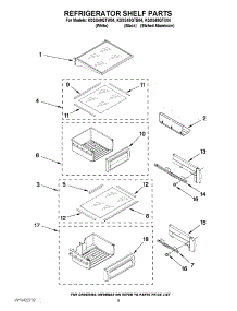 07 - Refrigerator Shelf Parts parts for Kitchenaid Refrigerator KSSS48QTW04 from AppliancePartsPros.com
