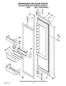 10 - Refrigerator Door Parts parts for Kitchenaid Refrigerator KSSS48QTW04 from AppliancePartsPros.com