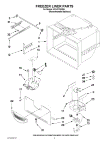 02 - Freezer Liner Parts parts for Kitchenaid Refrigerator KFIL27CXMS5 from AppliancePartsPros.com