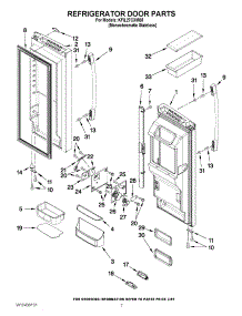 04 - Refrigerator Door Parts parts for Kitchenaid Refrigerator KFIL27CXMS5 from AppliancePartsPros.com