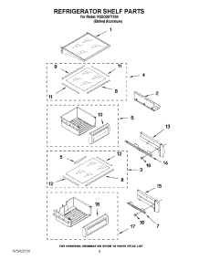 07 - Refrigerator Shelf Parts parts for Kitchenaid Refrigerator KSSO36FTX04 from AppliancePartsPros.com