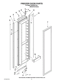 10 - Freezer Door Parts parts for Kitchenaid Refrigerator KSSO36FTX04 from AppliancePartsPros.com