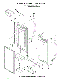 04 - Refrigerator Door Parts parts for Kitchenaid Refrigerator KBFS25EWMS5 from AppliancePartsPros.com