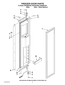 11 - Freezer Door Parts parts for Kitchenaid Refrigerator KSSS48QTB04 from AppliancePartsPros.com