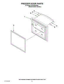 08 - Freezer Door Parts parts for Kitchenaid Refrigerator KFCS22EVMS5 from AppliancePartsPros.com
