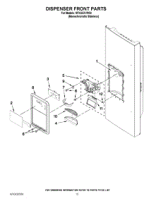 08 - Dispenser Front Parts parts for Kitchenaid Refrigerator KFIS25XVMS8 from AppliancePartsPros.com